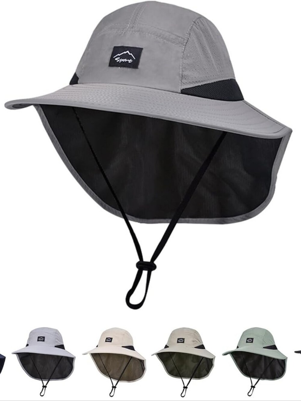 NWT Kids Sun Protection Bucket Hat with Neck Flap - UPF 50+